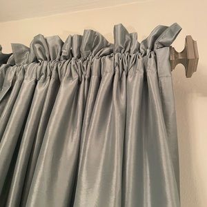 American Living Set of 2 Panels Blue Silky Like Curtain Panels